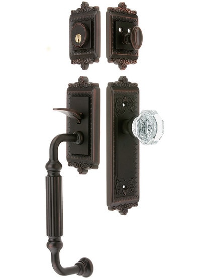 Grandeur "Windsor" Thumblatch Entry Set With Windsor Interior Plate